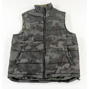 NordicTrack Camo Quilted Puffer Vest Outdoors Hiking Hunting Gorpcore‎ Men's L